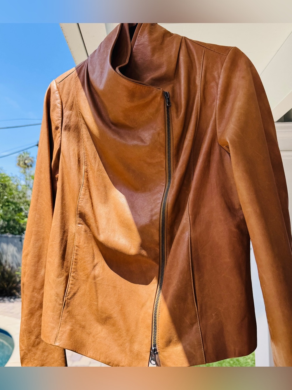 VINCE moto leather jacket